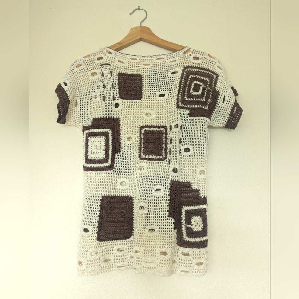 Handmade crochet short sleeve top